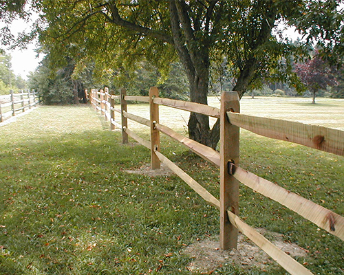 Split Rail / Round Pole Fence - Pinnacle Fencing